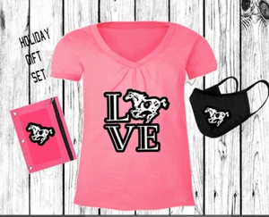 Love Horses Niñas Camisa Vacaciones Regalo Set Pony Ecuestre - Imagen 1 de 1