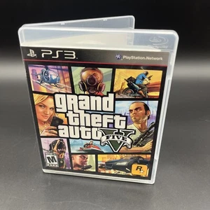 Grand Theft Auto (5) V w/ Map (Sony PlayStation PS 3, 2013) Cleaned, Tested - Picture 1 of 4