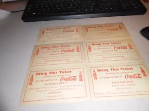 4 DIFFERENT 1c POSTCARDS UNUSED SENT TO CUSTOMERS FOR A FREE COKE 20s/30s READ! - Picture 1 of 4