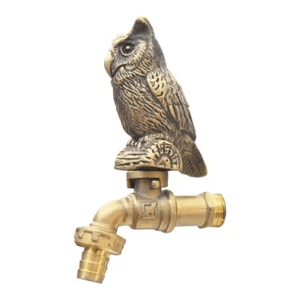 Messing Garten Wasserhahn Wasserhahn Lookup Eule Vogel ZAPFEN Antik Vintage Wasser Wohndeko - Bild 1 von 8