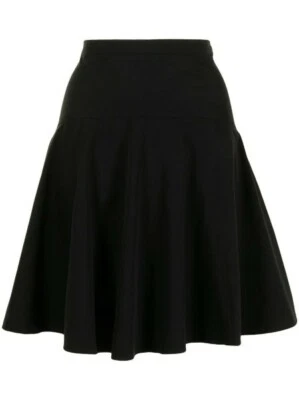 Ralph Lauren Mujer Negro Lino Mezcla Acampanada Falda - Talla 8 - Venta al por menor $135 Foto 1 de 4