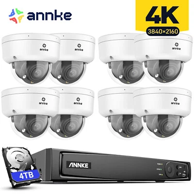ANNKE 8MP POE AI Security Camera 4X Optical Zoom Color Night Vision 12MP NVR - Image 1 of 4