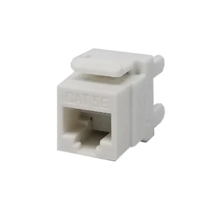 Lote de 5 paquetes Keystone Jack Cat5e White Network Ethernet 110 Punchdown 8P8C 180° - Imagen 1 de 5