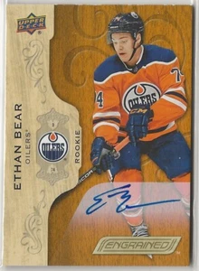 2018 2018-19 Upper Deck Engrained Autographs Rookie #63 Ethan Bear Edmonton - Picture 1 of 2
