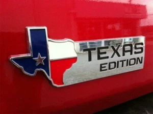 CHROME TEXAS EDITION Emblem Badge fits ford chevy ram tundra sierra universal - Foto 1 di 4