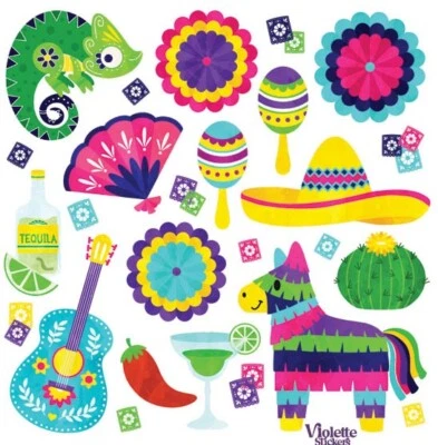 Violette Stickers Cinco de Mayo Fiesta Fun Party Crafts Planner Supply Scrapbook