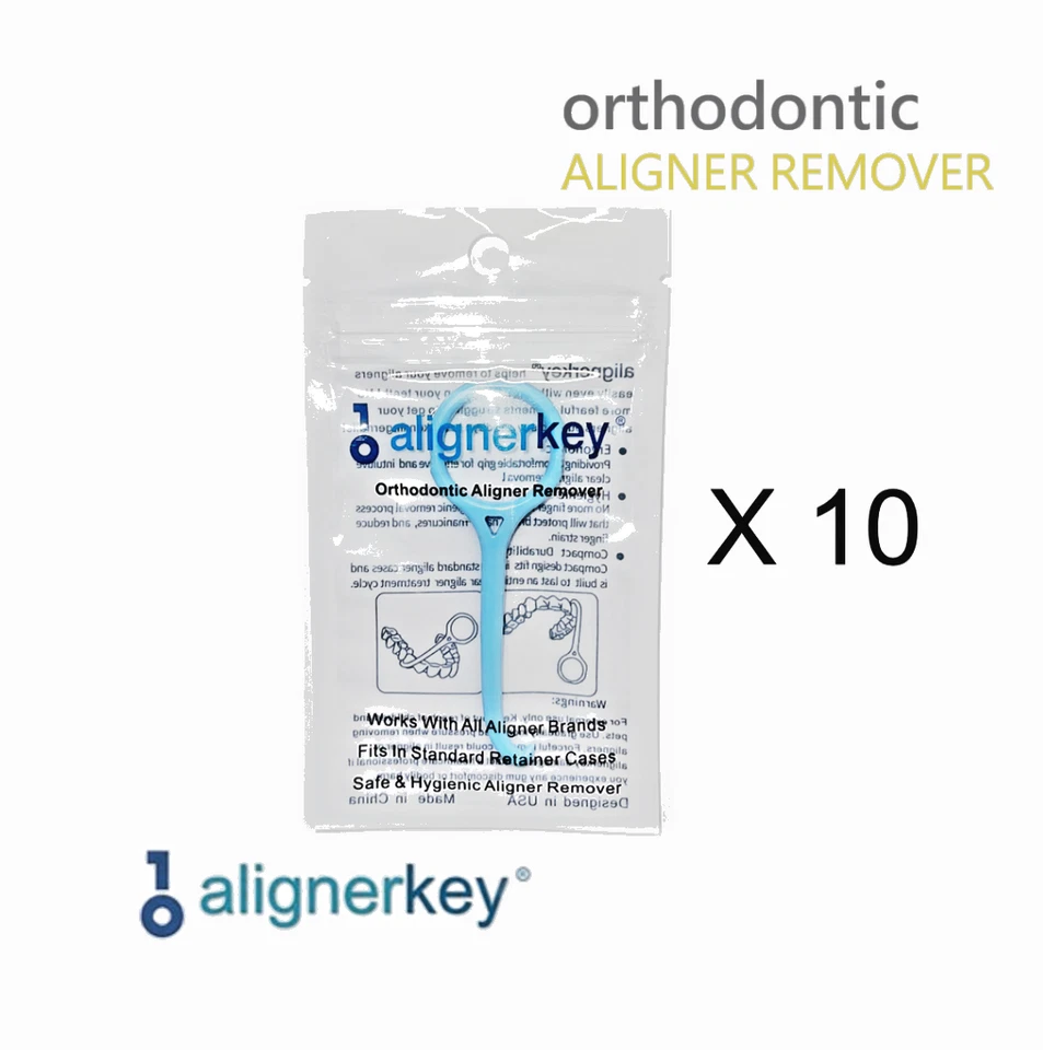 Clear Aligner Ortho Removal Tool for Invisalign by Aligner Key-Qty10x AlignerKey