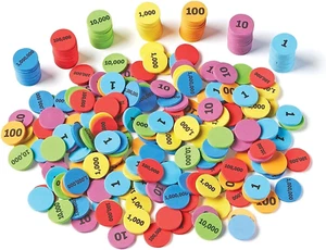 Platzwertscheiben, frühe mathematische Fähigkeiten, Set 280 Teile, Alter 6+ - Bild 1 von 12