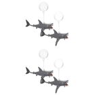  4 Sets Simulation Shark Figurines Miniature Underwater Fish Tank Decoration