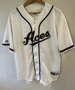 Vintage Majestic Reno Aces Jersey Single Stitched Mens XL Genuine Made In USA - Bild 1 von 6