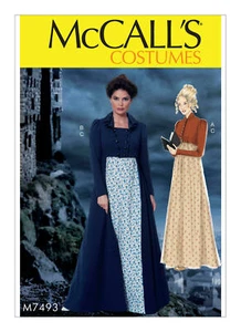 McCall's M7493 Regency Jane Austen Kleid Jacke 19. Jahrhundert Kostümmuster Neu - Bild 1 von 9