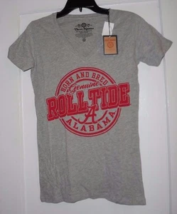 Three Square ALABAMA Grey Womens Jr Med V Neck T Shirt Nwt! - Picture 1 of 7