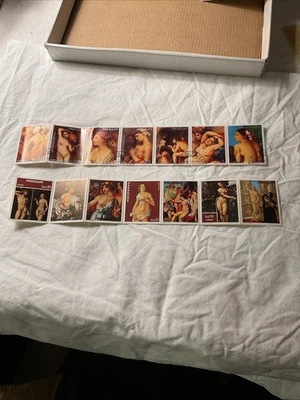 PARAGUAY,1980’s-ART,PAINTINGS,NUDE WOMENS.-14-Stamps on 2 Strips,CTO/MNH #499 - Image 1 of 4