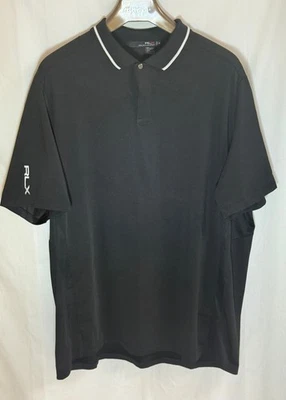 Ralph Lauren RLX Men's Snap Closure Short Sleeves w/ Collar Shirt - Black - 2XL - Image 1 of 4