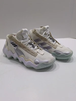 ADIDAS EXHIBIT B CANDACE PARKER WOMEN'S OFF WHITE BASKETBALL SHOES SIZE 7 - Image 1 of 4