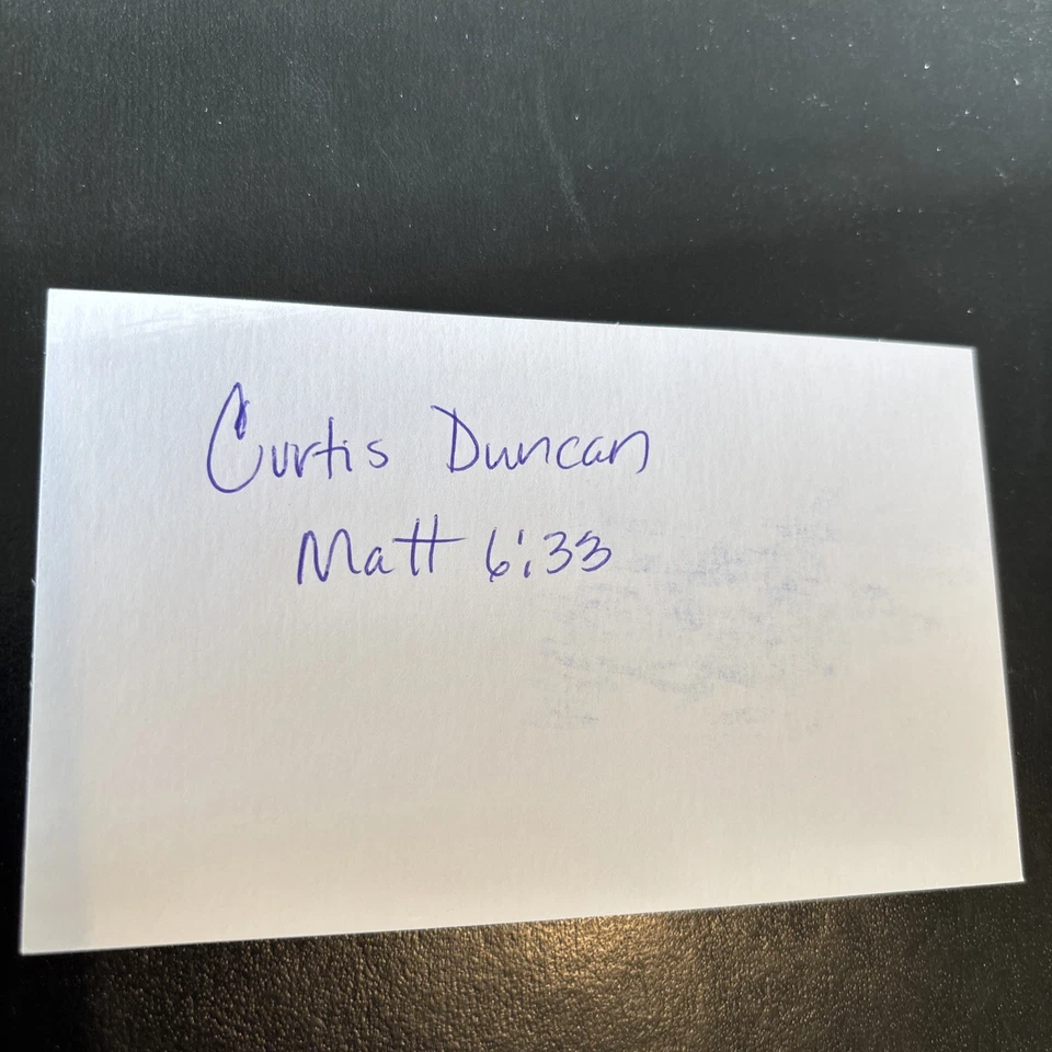 Curtis Duncan (Northwestern WR) ‘87-93 Houston Oilers, ‘92 Pro Bowl - Image 1 of 1