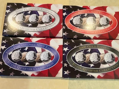 CSN 2000 State Quarter Set, Platinum, Gold, Denver, and Philadelphia Mints. - Image 1 of 4