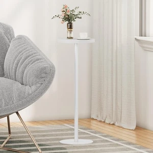 Tall Round Side Table Small End Table Beside Table Drink Table Pedestal Side ... - Picture 1 of 9