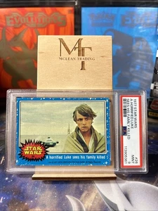 1977 Topps Star Wars A Horrified Luke Sees His Family Killed No. 26 PSA 9 Mint - Picture 1 of 3