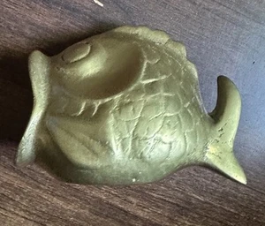 VIntage Brass Figurine FISH with open mouth Korean Ash Tray incense Burner? - Picture 1 of 5