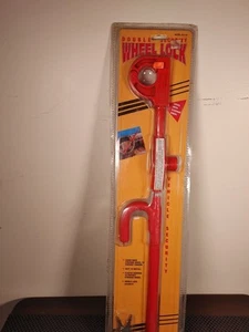 Double Security Wheel Lock Model Sw 404 Red Sealed New - Bild 1 von 10