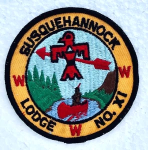 SUSQUEHANNOCK Lodge No. XI ROUND (Before 1972)  OA Patch TOTEM Thunderbird MINT - Picture 1 of 3