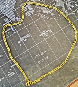 Solid Real 24K Gold .999 fine gold chain Necklace 18" long 17.31 grams - Picture 1 of 8