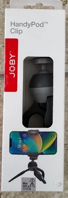 JOBY HandyPod Clip Tripod Cell Phone Mount Foldable Table Top Grey Vlog Camera - Image 1 of 4