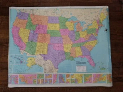 United States Laminated Wall Poster Map From Hammond Collectors Series - Image 1 of 4