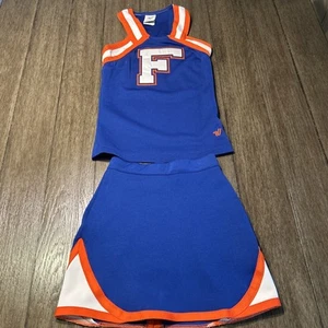 Florida Gators Youth Girls Cheer Set (30+2 Top) (2-12 Skirt) 2 Button Adj Waist - Picture 1 of 24