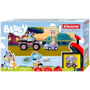 Juego de pista de coche de carreras Carrera Bluey and Bingo - pista de carreras de 2,4 m y 2 controles remotos - Imagen 1 de 5
