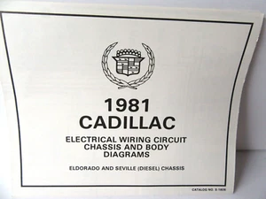 1981 Cadillac Electrical Wiring Circuit Chassis Body Diagrams Diesel Chassis GM - Picture 1 of 6
