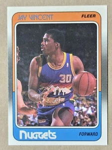 1988-89 FLEER 🏀 BASKETBALL 🏀 JAY VINCENT #38 NM-MT DENVER NUGGETS  - Picture 1 of 2