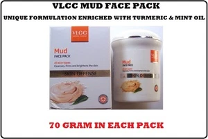 1 PACK VLCC MUD FACE PACK UNIQUE FORMULATION ENRICHED WITH TURMERIC & MINT OIL - Picture 1 of 1