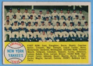 1958 Topps #246 New York Yankees GOOD+ MARKED Mickey Mantle Yogi Berra A7128 - Picture 1 of 2