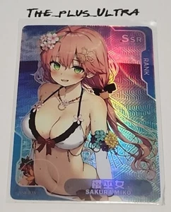 Sakura Miko SSR Senpai Goddess Haven Waifu Card Girl Holo Doujin Anime - Picture 1 of 2