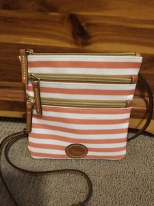 Dooney And Bourke Nylon Double Zip Crossbody Bag  - Picture 1 of 9