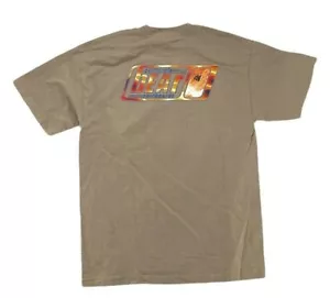 Bear Surf Shirt Mens Large Logo Vintage 1990's Surf Graphic California Khaki - Picture 1 of 9