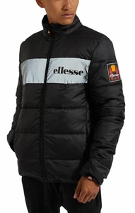 Ellesse Illo Reflectante Fútbol Acolchado Puffer Chaqueta Hombre Cálido Abrigo Coche Negro - Imagen 1 de 4