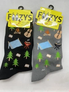 Camping Terreno Tienda Parrilla Camping Fuego Divertido Crew Calcetines Foozys Para Mujer 2 Pares - Imagen 1 de 2
