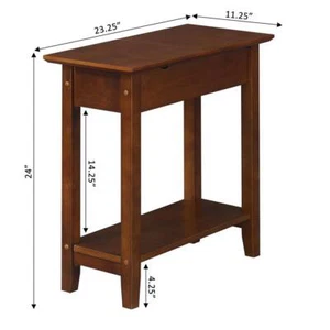 Convenience Concepts End Table 24" H X 11" W, Standard Rectangular MDF Flip Top - Picture 1 of 8