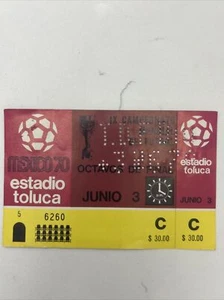 1970 World Cup Mexico 70 Italy Vs Sweden COMPLETE Ticket UNUSED - Picture 1 of 7