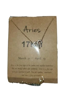 Aries Pendant | Aries Zodiac Necklace | Zodiac Gold Chain | Celestial Jewelry - Picture 1 of 2