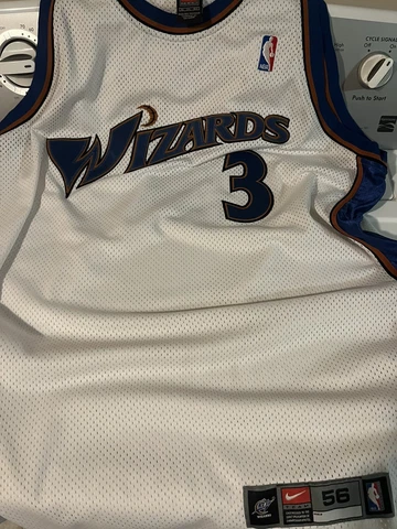 Authentic Nike Juan Dixon Washington Wizards Basketball Jersey 56 Sewn #3 VTG Mj Cover