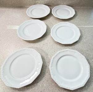 G52~ 6er Set Rosenthal All White Classic Rose Collection Dessertteller 6 3/4" - Bild 1 von 7