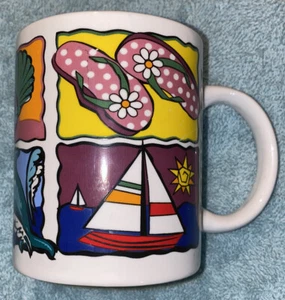 Taza de café Florida Souvenir - Chanclas Tortuga Velero Delfín - Imagen 1 de 10