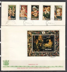 Islas Cook Scott 330-4 y B30 FDC - Navidad 1972 - Imagen 1 de 1