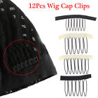 12 Stck. Haarperücke Kappe Kämme Verlängerungen Clips mit Spitze für Perückenkappe Perücke Zubehör SN❤