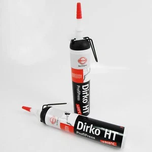 2x Dichtmasse DIRKO HT SCHWARZ 200ml 471.501 Dichtmittel Motor  - Picture 1 of 7
