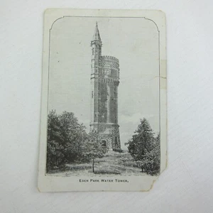 1894 Eden Park Water Tower Advertising Trade Card Ohio River Cincinnati History - Picture 1 of 12